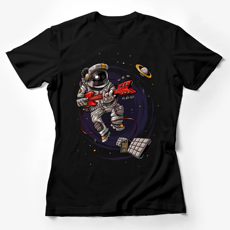 Astronaut Rocker in Space Female T-Shirt