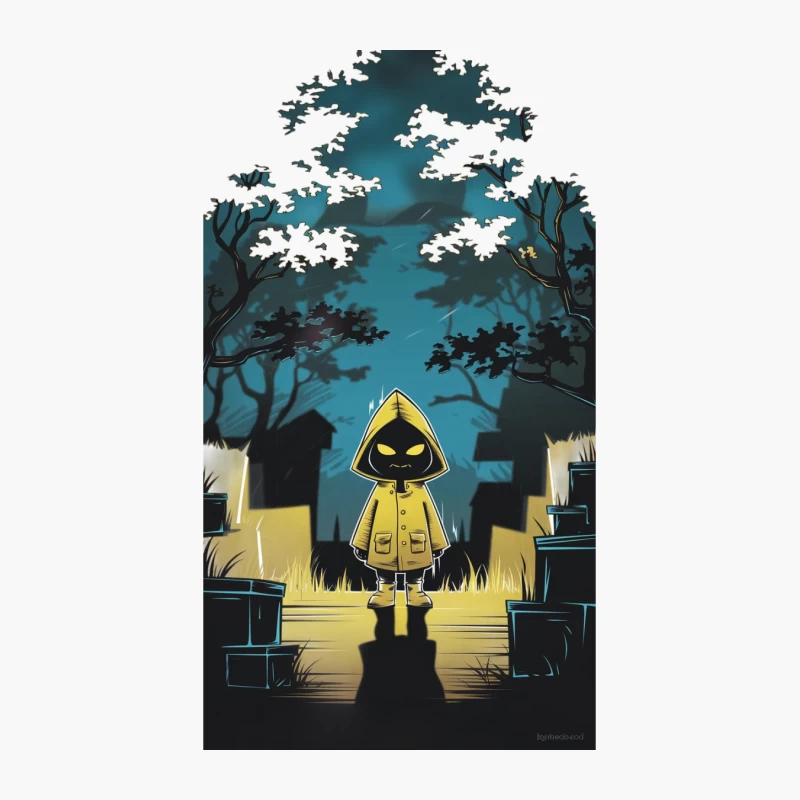 Eerie Halloween Character in Moonlit Graveyard Cotton Tote Bag