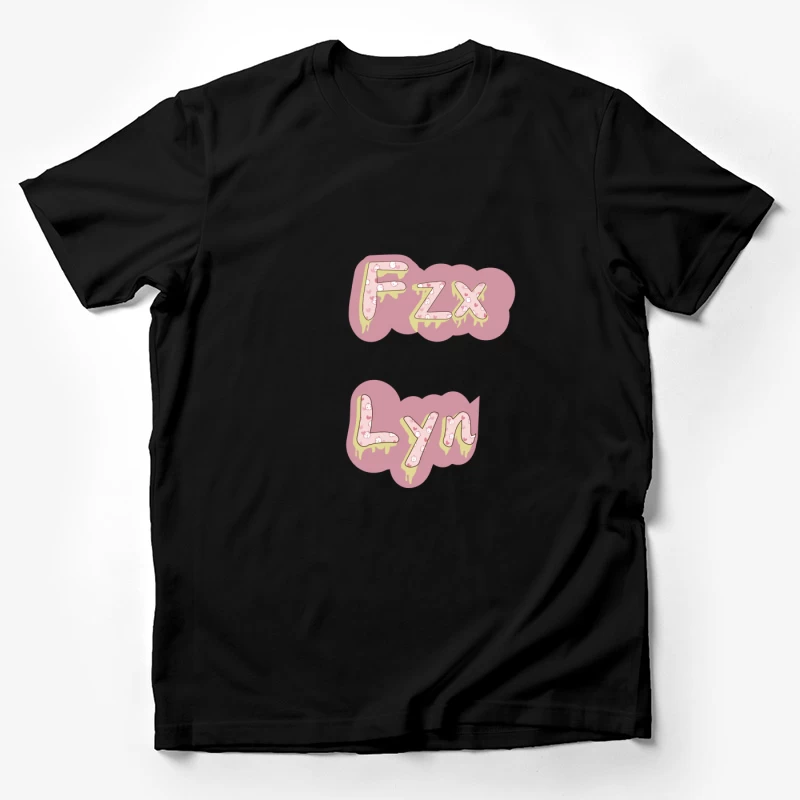 Pastellfarbene Buchstaben mit Blumenmuster Herren T-Shirt