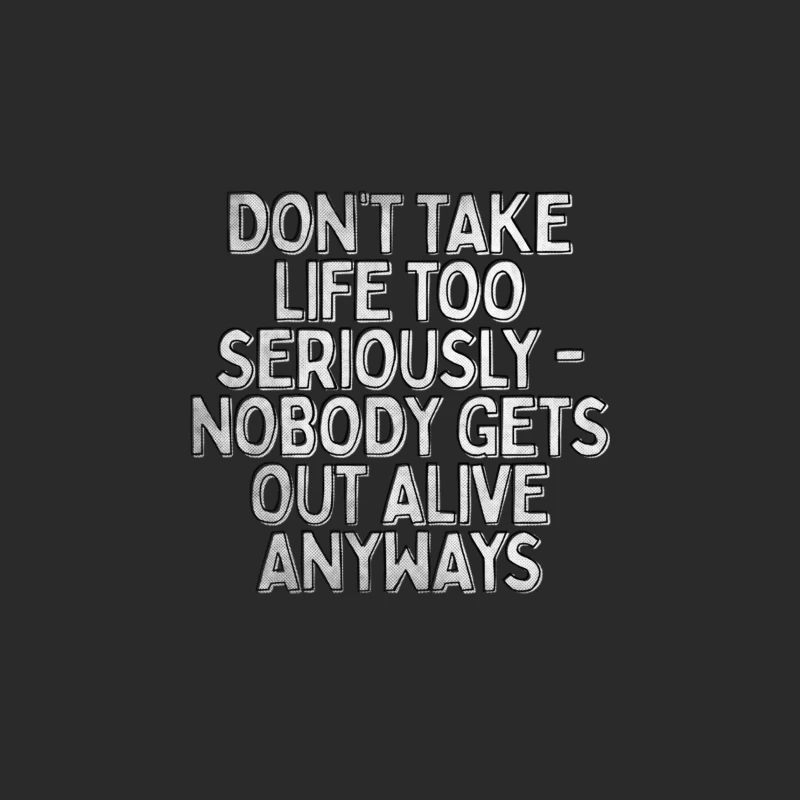 Don_t Take Life Too Seriously  Nihilism Typography Design Baseball Cap
