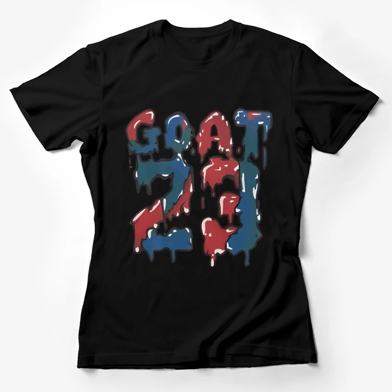 Bunte G.O.A.T. 23 Grafik Damen T-Shirt