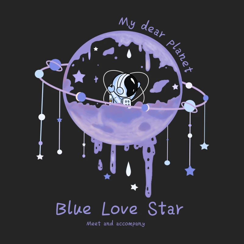 Blauer Liebesstern auf meinem lieben Planeten Herren Pullover Sweatshirt