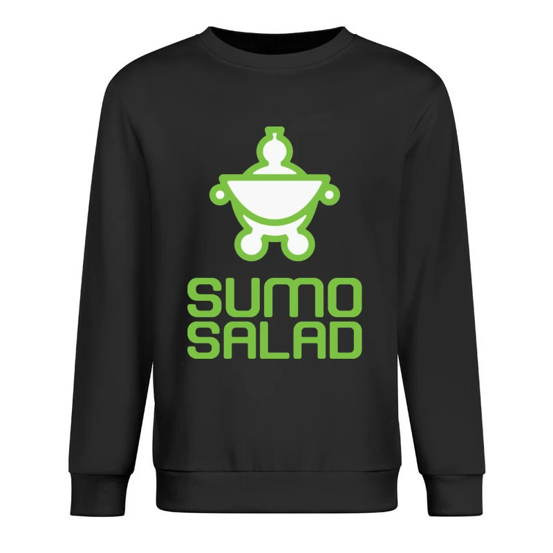 Green Minimalist Sumo Salad Restaurant Logo Male Pullover Sweatshirt