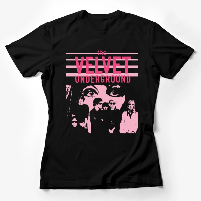 The Velvet Underground Vintage Pink Album Art Design Female T-Shirt