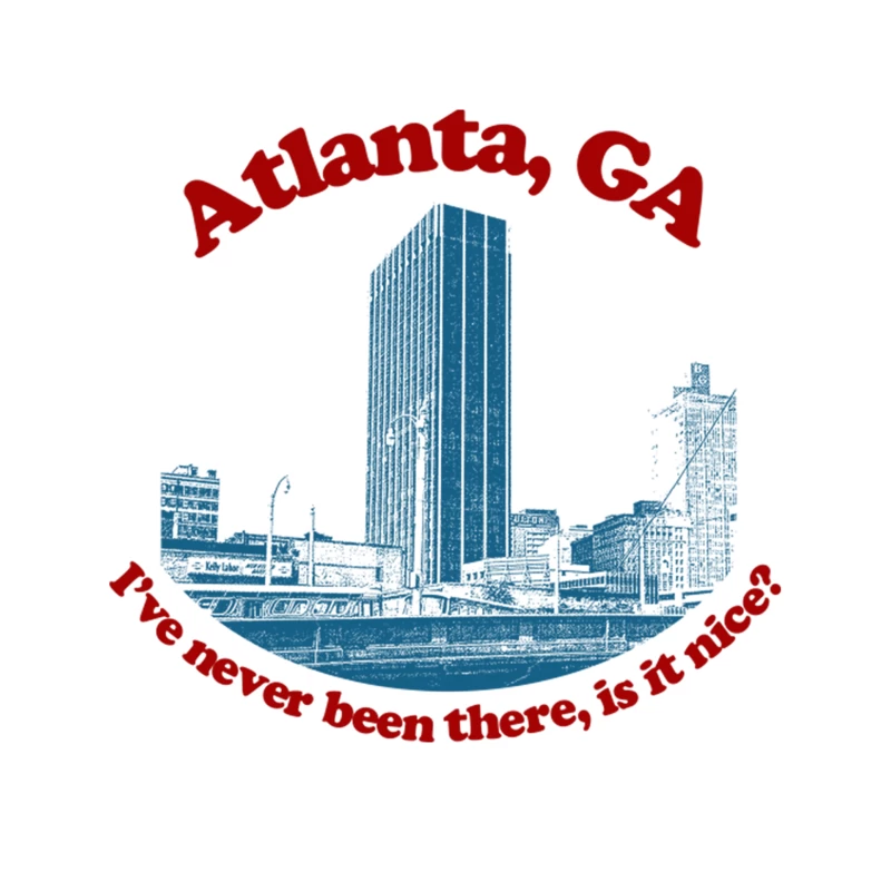 Atlanta, Georgia   Retro Humor Tourism Design Tapestry