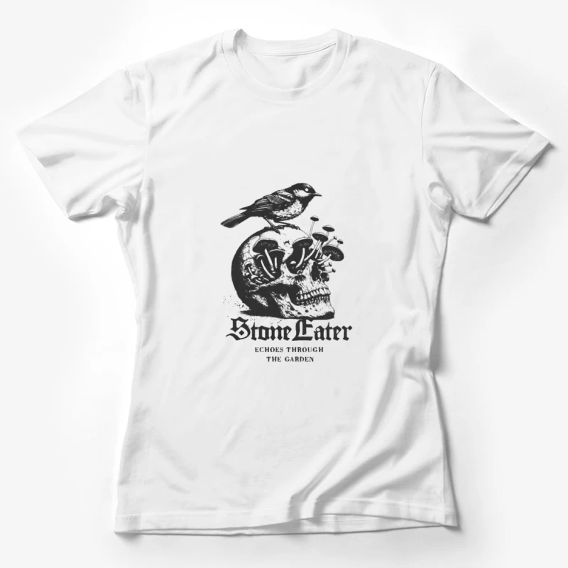 Crâne avec un oiseau Femme T-Shirt