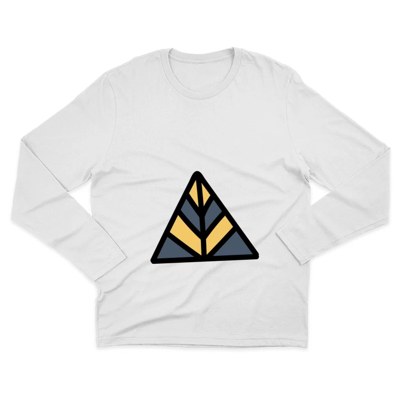 Motif géométrique triangulaire Homme Manches Longues T-Shirt