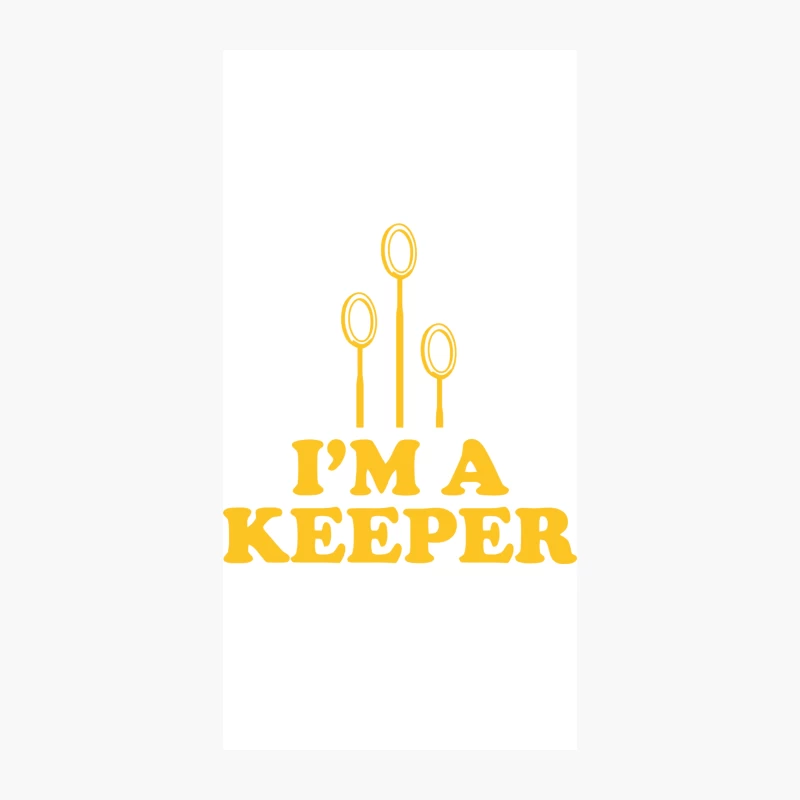 Quidditch Keeper Slogan with Yellow Spoons iPhone Case