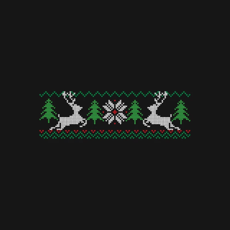 Pull de Noël avec rennes et sapins Femme T-Shirt