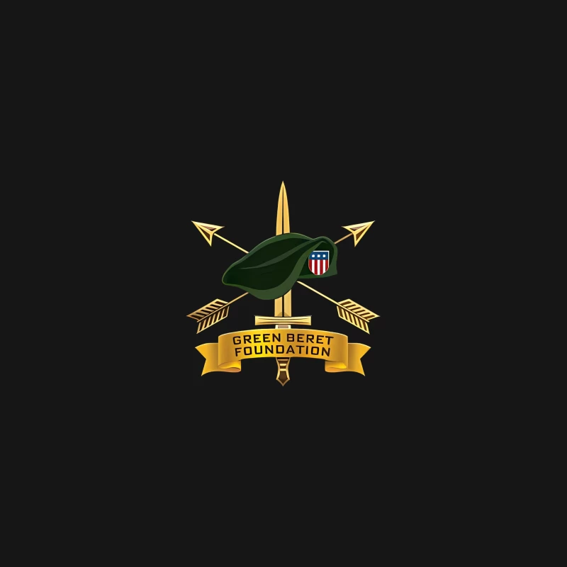 Green Beret Foundation Military Special Forces Insignia Desk Mat