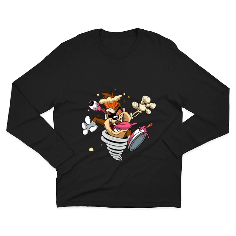 Wirbelsturm-Tier mit Augapfel-Spirale Herren Langarm T-Shirt