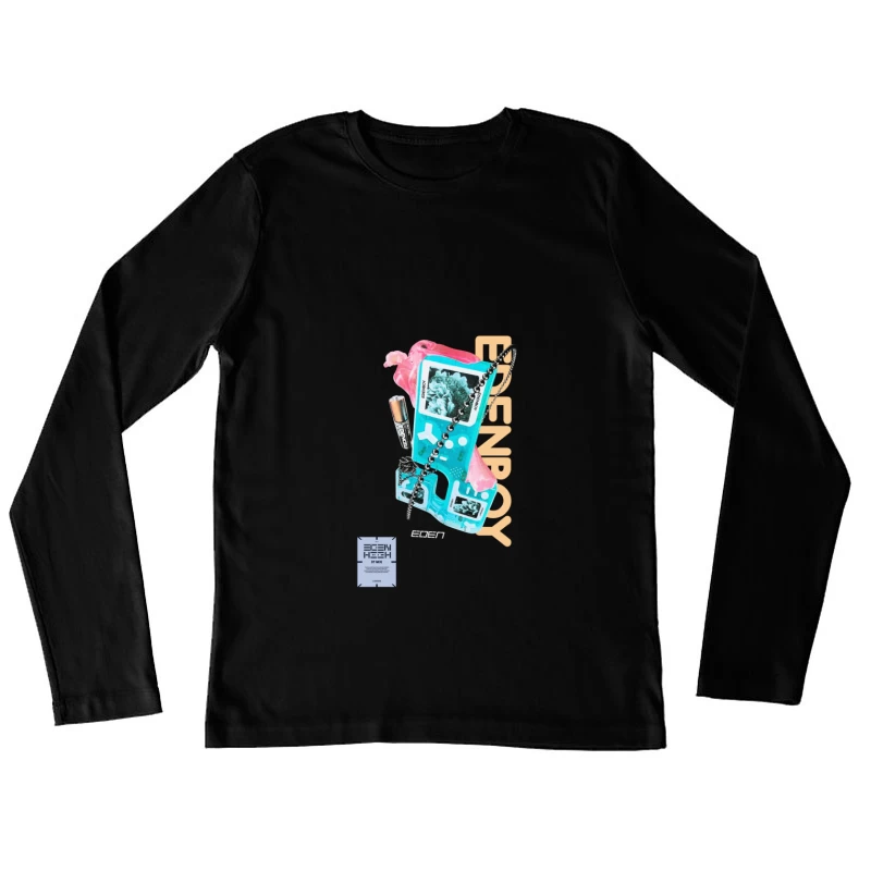 Retro Gaming-Konsole und kreative Kunst Damen Langarm T-Shirt