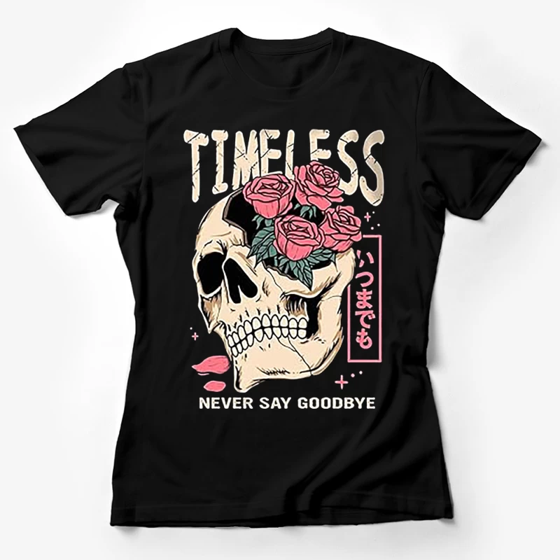 Zeitloser Schädel mit Rosen Damen T-Shirt
