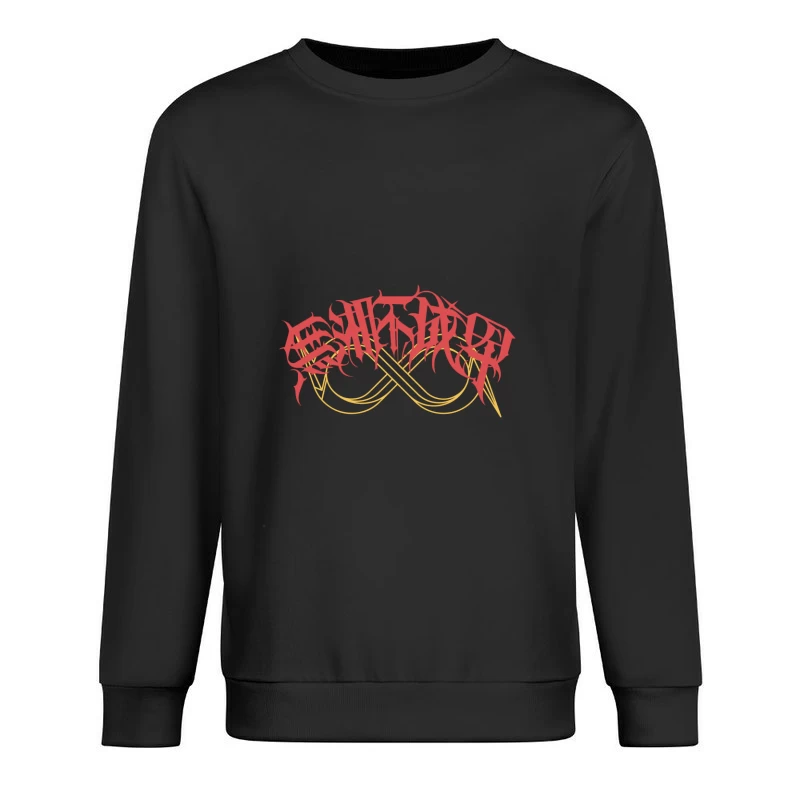 Komplexes Tribal-Lettering Herren Pullover Sweatshirt