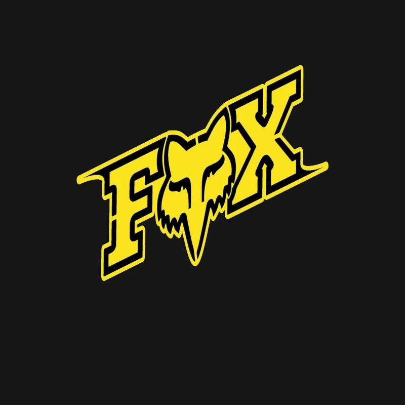 Fox Racing Yellow and Black Sports Brand Logo Female Long Sleeve T-Shirt