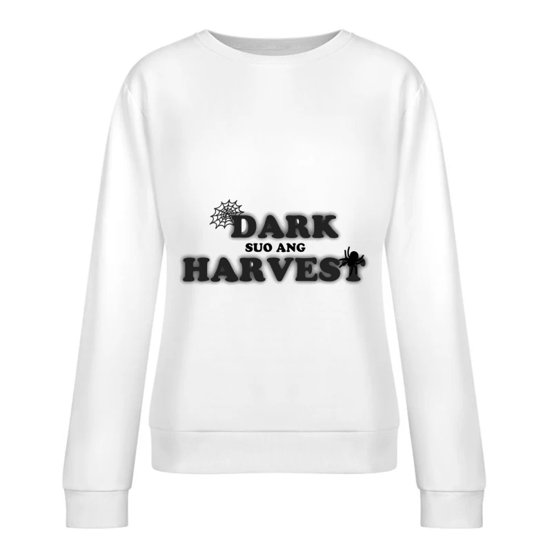 Dunkle Ernte mit Spinne und Spinnennetz Damen Pullover Sweatshirt