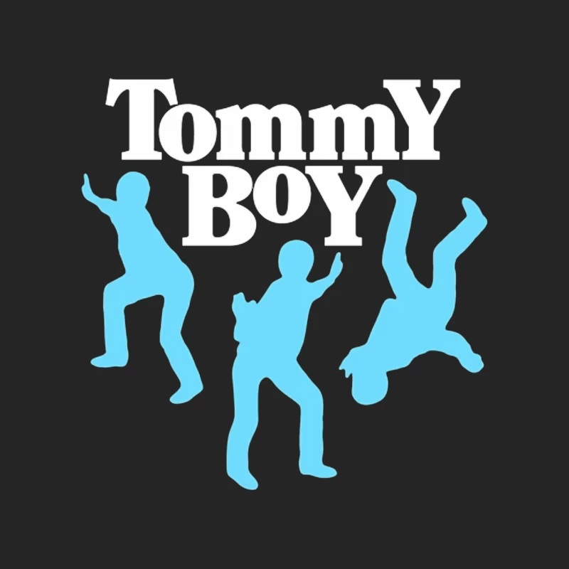 Tommy Boy Logo with Dancing Blue Silhouettes Male Pullover Sweatshirt