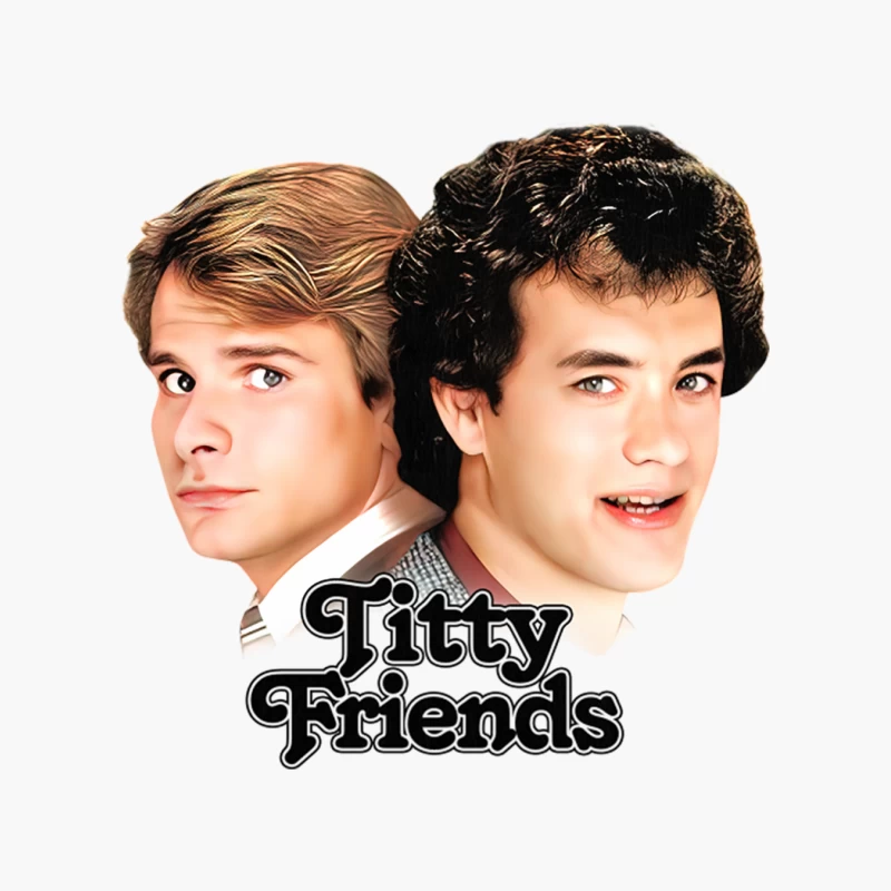 Bosom Buddies  Titty Friends Meme Cotton Tote Bag