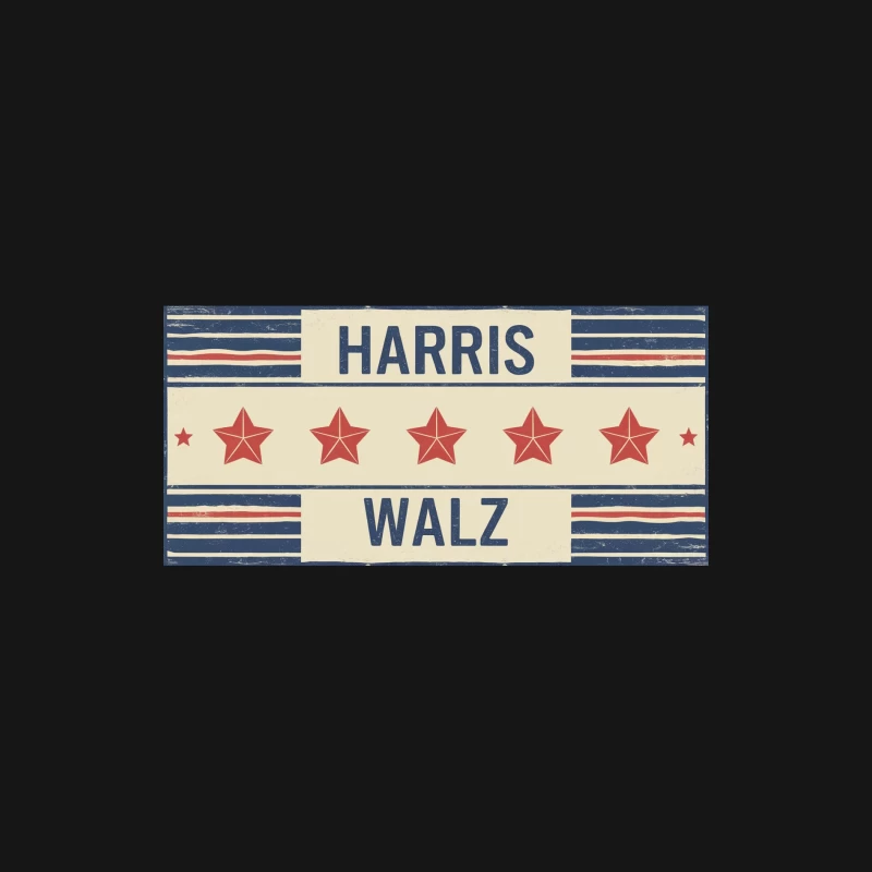Harris Walz Patriotic Campaign Banner with Stars and Stripes Female Long Sleeve T-Shirt