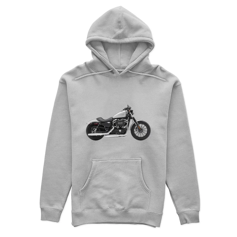 Silbernes Motorrad mit schwarzem Rahmen Damen Pullover Hoodie