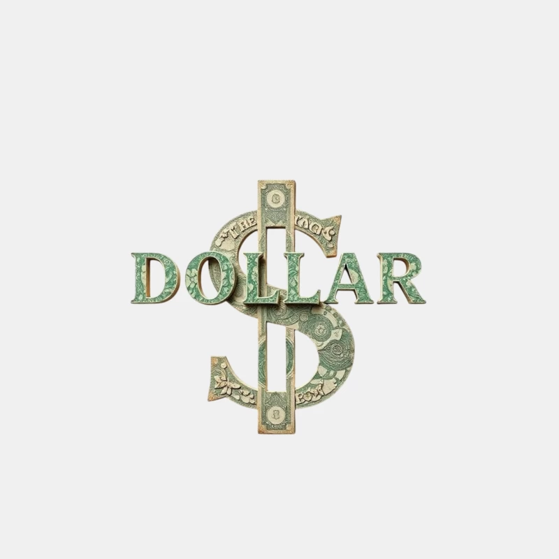 Creative Dollar Sign Typography Made from US Currency Male Tank Top