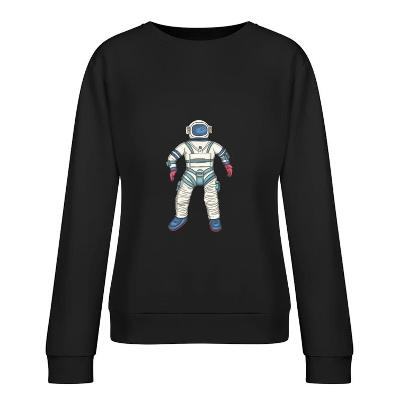 Astronautenanzug Illustration Damen Pullover Sweatshirt