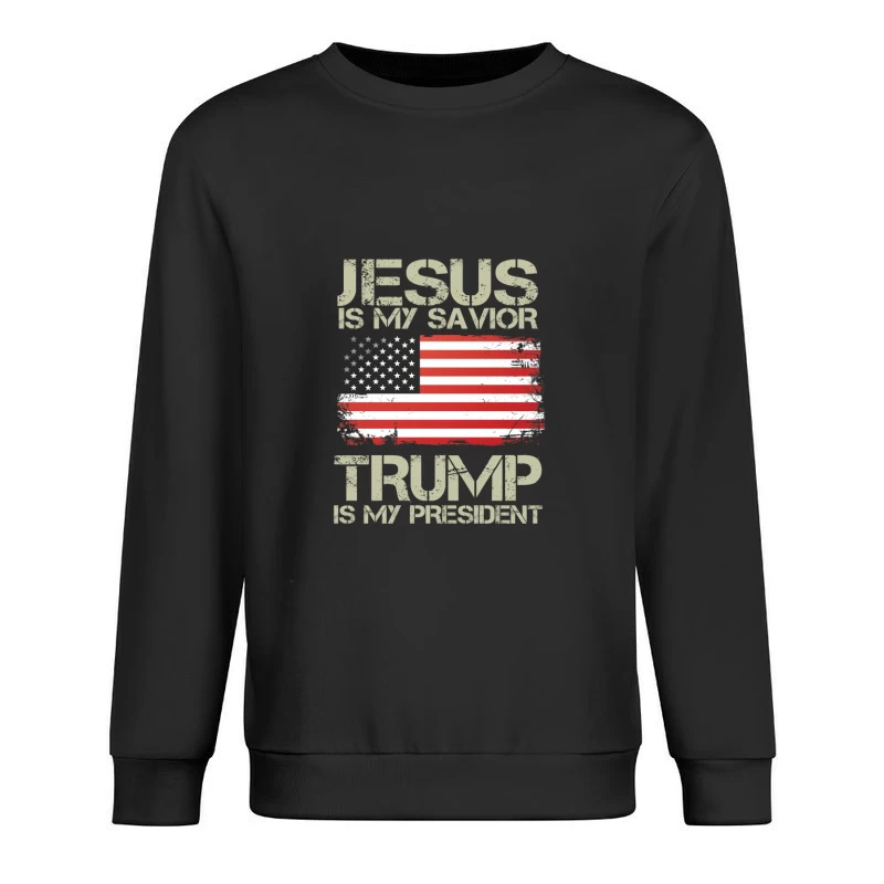 Foi et politique : Jésus et Trump Homme Sweat-shirt à enfiler