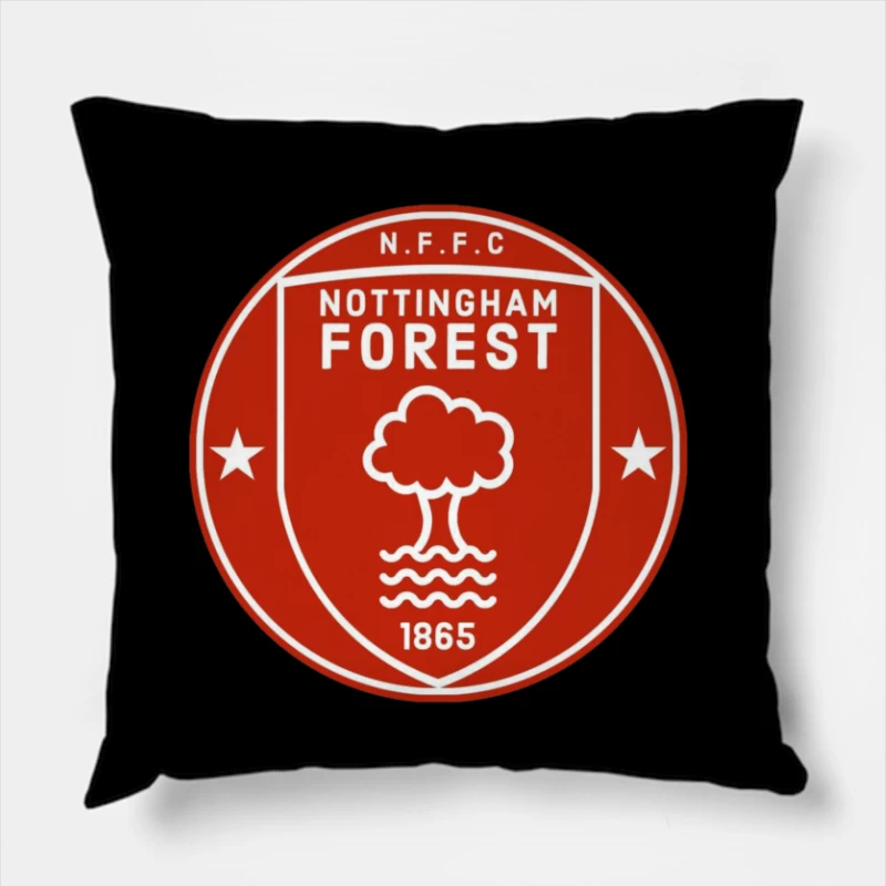 Nottingham Forest Retro Badge Throw Pillow