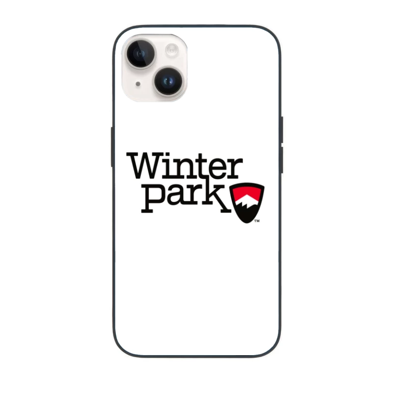 Winter Park Resort Logo with Mountain Shield Design iPhone Case