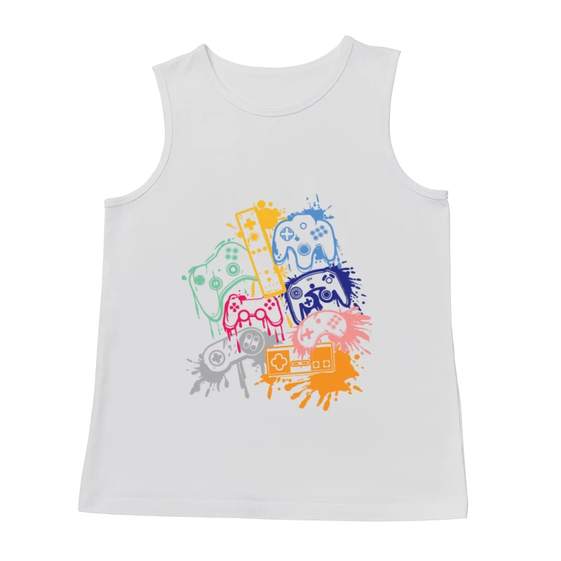 Buntes Gaming-Controller-Design Herren Tanktops