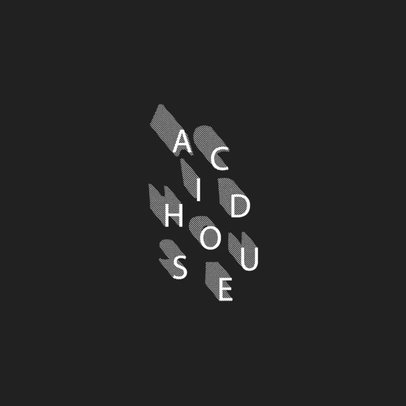 Acid House    Retro Style Typography Design Bucket Hat