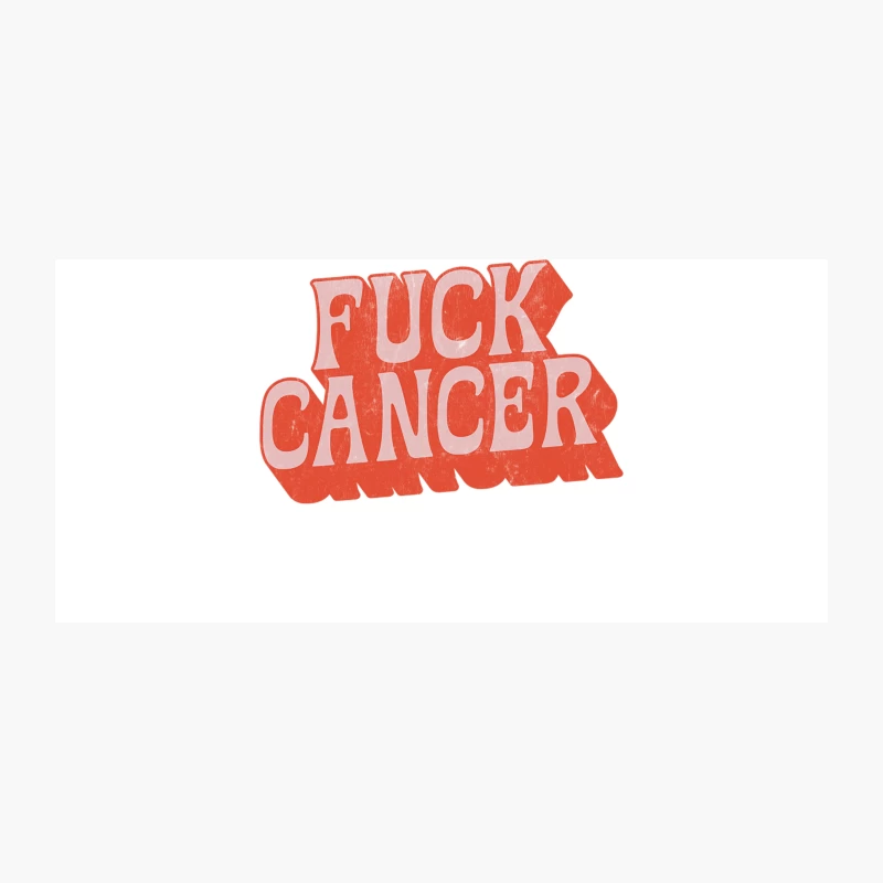 Fuck Cancer  Retro Style Typography Design Coffee Mug