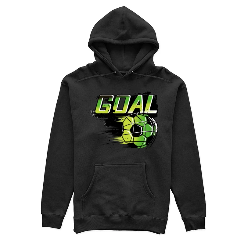 Dynamischer Goal-Schriftzug mit Fußball Damen Pullover Hoodie