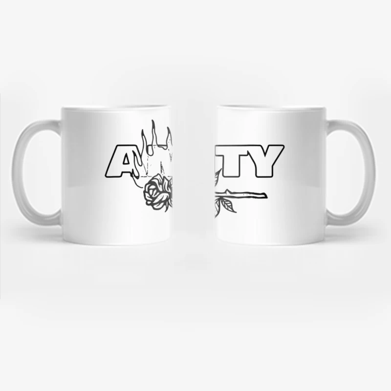 The Amity Affliction Fire Rose Coffee Mug