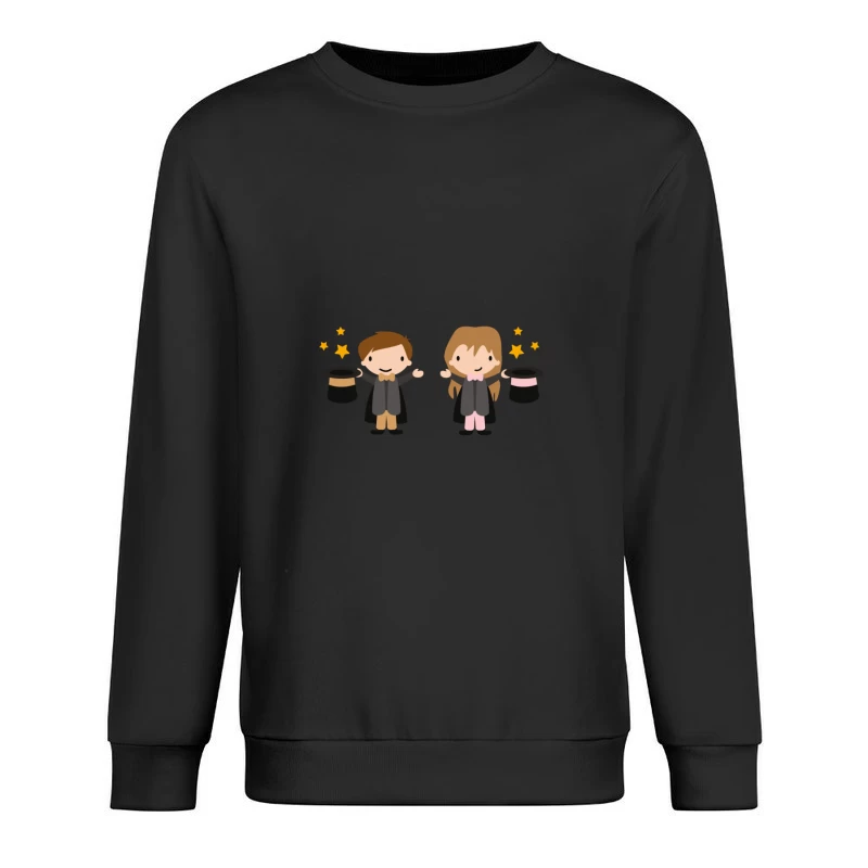 Deux magiciens avec chapeaux magiques Homme Sweat-shirt à enfiler