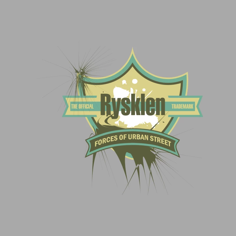 Design urbain Rysklen sur blason moderne Homme Sweat à capuche