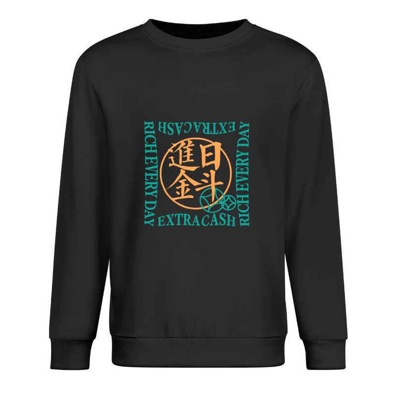 Viel Glück und Geld, stilvolles Design Herren Pullover Sweatshirt