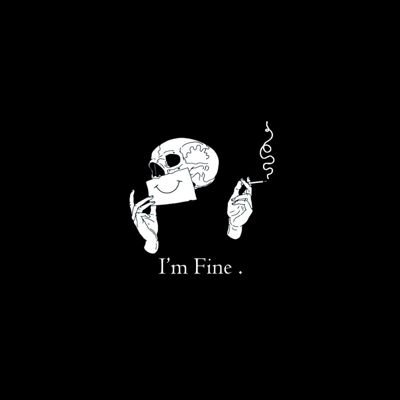 Skull with a Smile and Cigarette Coffee Mug