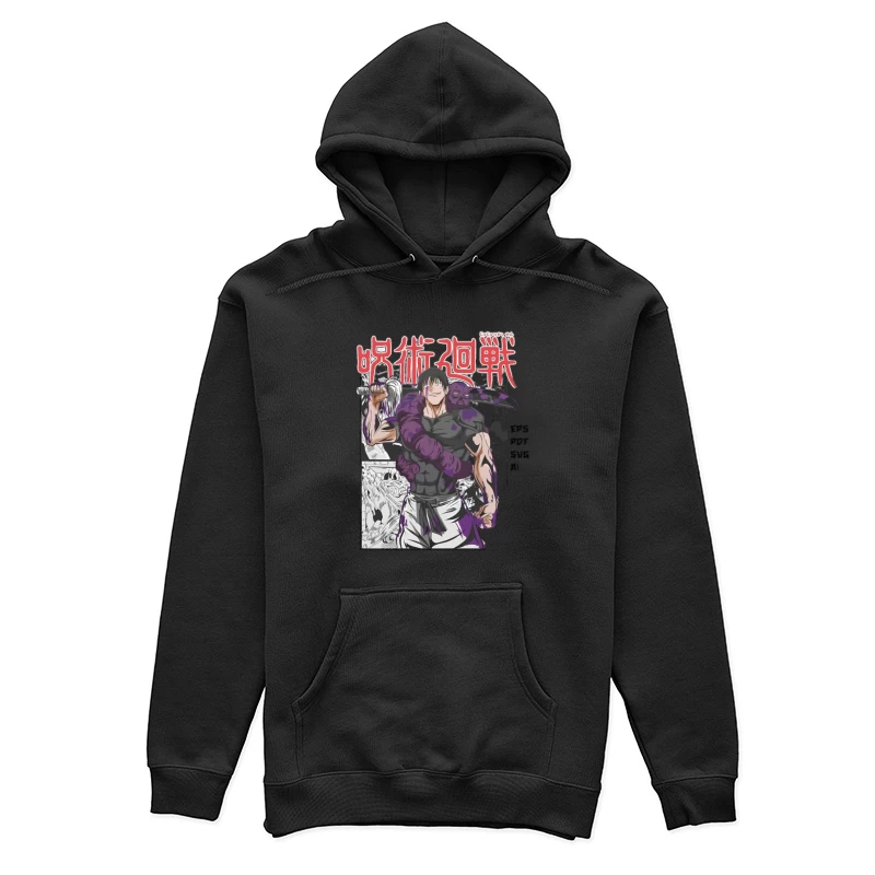 Anime-Krieger mit lila Kreatur Damen Pullover Hoodie