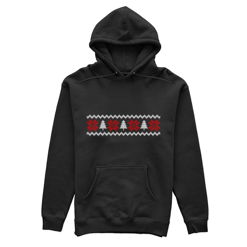 Motif de Noël avec flocons et sapins Femme Sweat à capuche