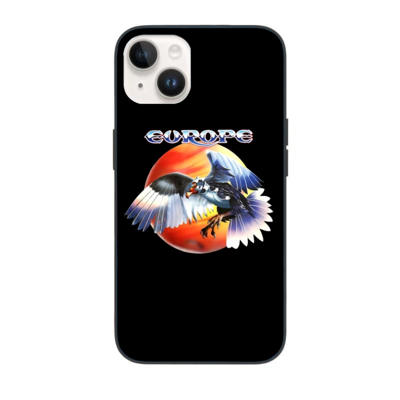 Europe Band Logo with Majestic Eagle Against Sunset iPhone Case