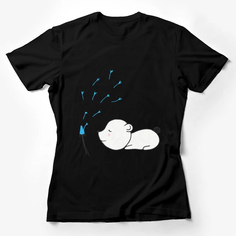 Ours polaire soufflant des pissenlits Femme T-Shirt