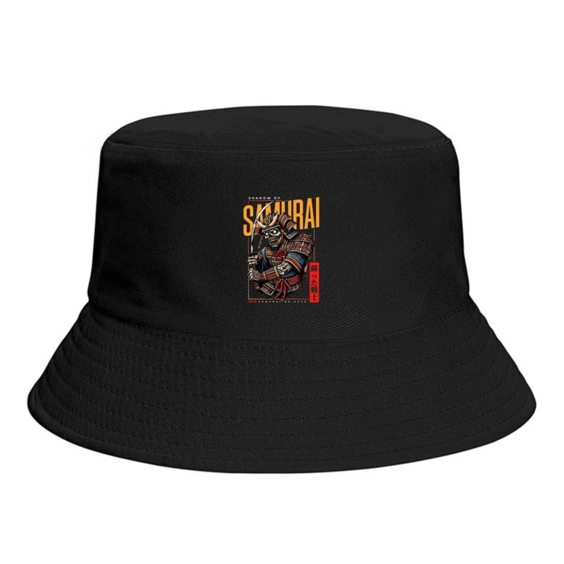 Undead Samurai Warrior in Traditional Armor - Japanese Digital Art Bucket Hat