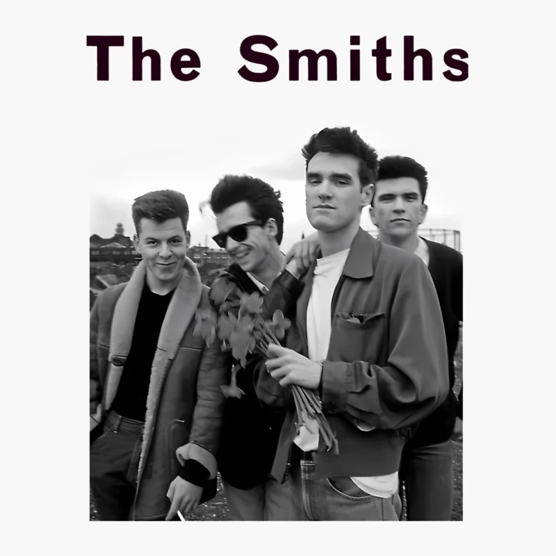 The Smiths: Iconic 1980s British Indie Rock Band Portrait Cotton Tote Bag