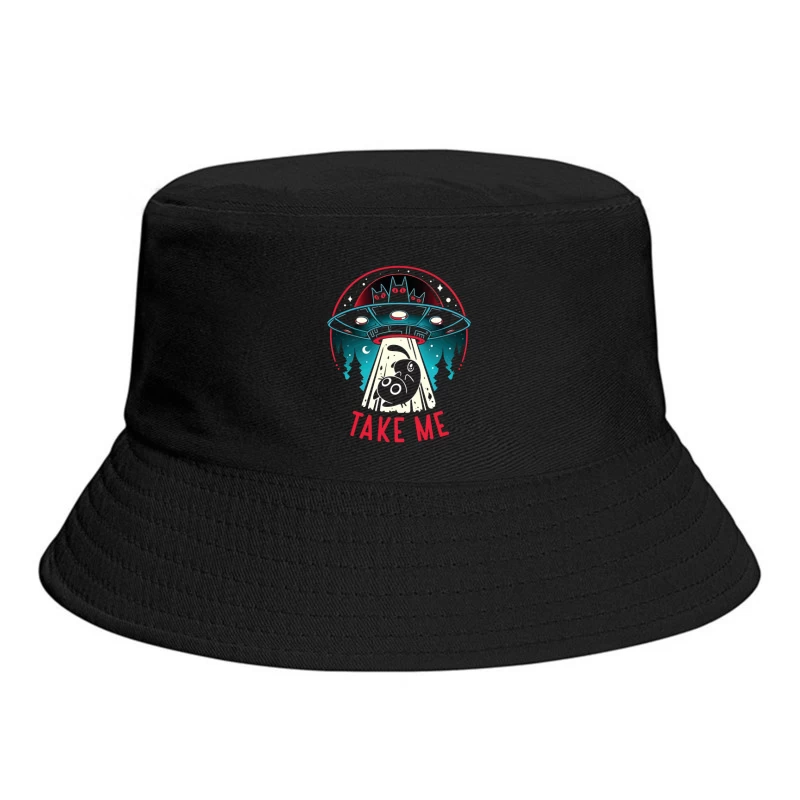 Take Me – UFO & Cat Abduction Whimsy Bucket Hat