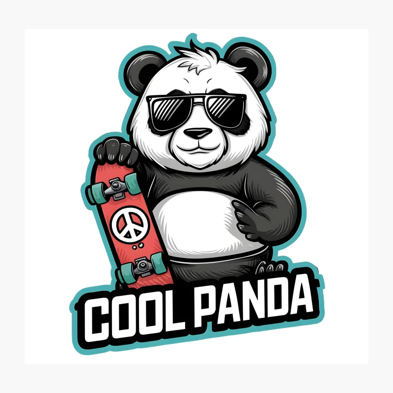 Cool Panda 01 Throw Pillow