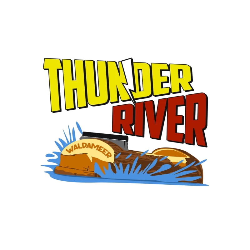 Thunder River Water Ride Logo at Waldameer Park Mouse Pad