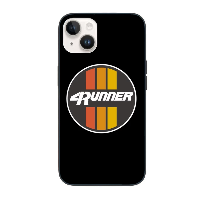 Retro-Style 4Runner Logo with Orange-Yellow Racing Stripes iPhone Case