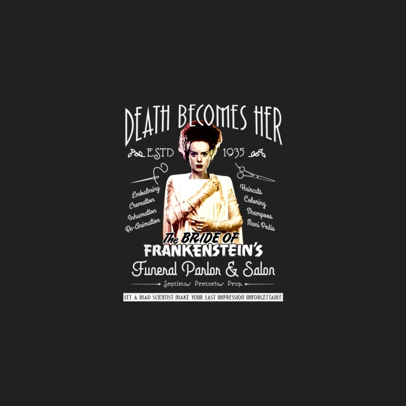 The Bride of Frankenstein Funeral Parlor and Salon Bucket Hat