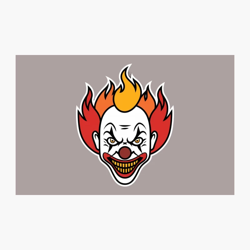 Evil Scary Halloween Clown Cartoon Travel Mug